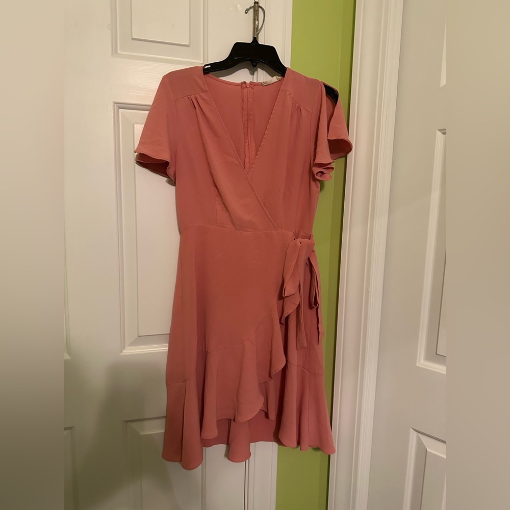Altar’d State Soft Flowy Faux Wrap Mini Dress Size Medium
